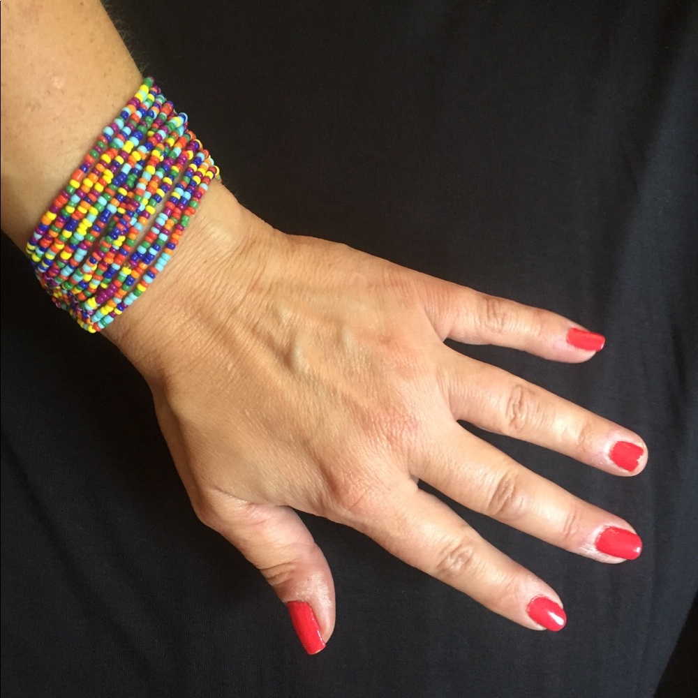 Colorful beaded bracelet from Guatemala